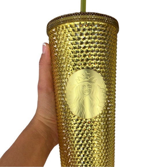 Starbucks China 2020 Studded Tumbler Set Black/Gold Glitter, Red, Gold, Rainbow - Picture 4 of 16